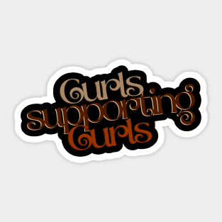 Curls Supporting Curls v4 Sticker
